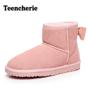 Teencherie 女士秋冬雪地靴 短款蝴蝶结款 76元包邮