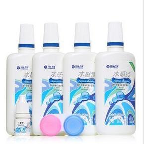 海昌 水感觉隐形眼镜护理液120MLx4+润眼液5ml+双联盒 27元包邮(39-12)