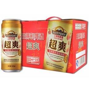三得利(Suntory) 超爽啤酒500mlx12听 36元(72，买1赠1)