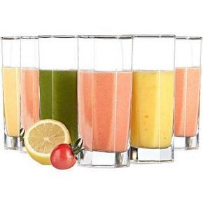青苹果 玻璃水杯320mlx6只装  9.9元