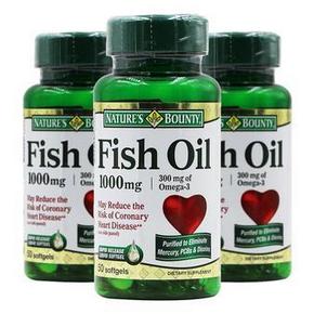 自然之宝 深海鱼油软胶囊1000mg*50粒*3瓶 99元（109-10）