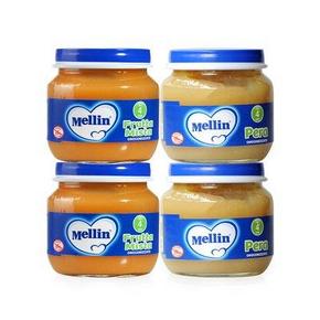 Mellin 美林宝宝辅食混合水果泥+梨子泥 100g*4罐装 16元包邮(36-20券)