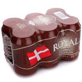 丹麦Royal皇家棕啤酒330ml*6听 9.9元