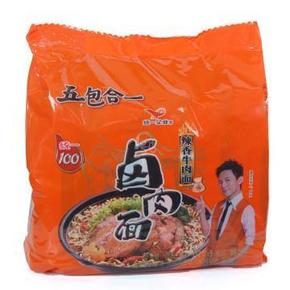 华东# 统一  卤肉辣香牛肉面 112g*5包 5.9元