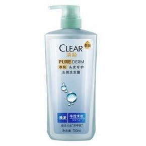 CLEAR 清扬 净纯头皮专护 去屑洗发露750ml 折39.9元(59.9，119-40)