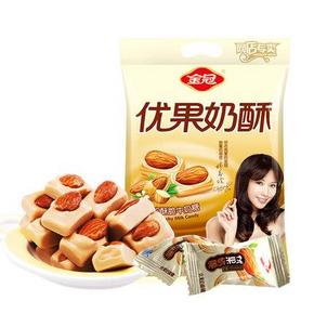 年货准备# 金冠 杏味牛奶糖约500g  19.8元包邮
