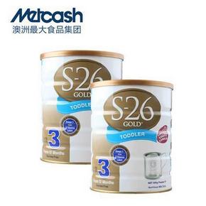 澳洲进口 Wyeth/惠氏 S 26金装婴儿牛奶粉3段 900gx2罐 182元包邮
