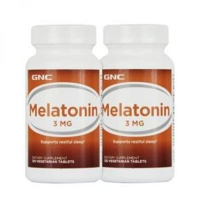 失眠终结者# GNC 健安喜 美乐通宁褪黑素3mg 120粒x2瓶装 89元包邮