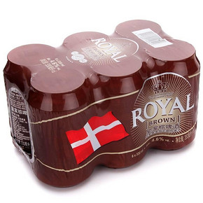 华东/华北/西南：丹麦 Royal 皇家棕啤酒330ml*6听 9.9元(不限购)