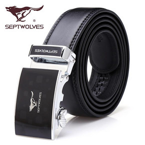 Septwolves 七匹狼 男士真皮自动扣商务皮带 29元包邮(89-60券)