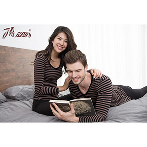 前5分钟# 顶瓜瓜 情侣薄款保暖内衣套装 98返49元