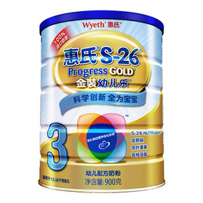 惠氏 金装幼儿乐 3段幼儿配方奶粉900g 116元包邮