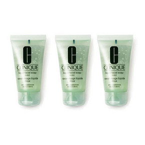 美国Clinique 倩碧 温和液体洁面皂30ml*3支 50元包邮(69-19券)