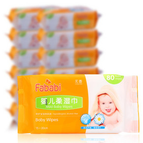 手机端# Fababi 范儿萌 婴儿柔湿巾 无香型80片x12包 49元
