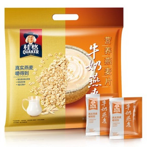 限地区：桂格(Quaker) 牛奶燕麦 营养燕麦片540g 9.9元