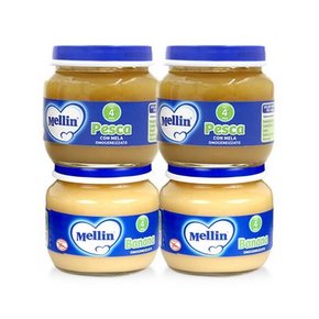 Mellin 美林 宝宝辅食桃子苹果泥+香蕉泥 100g*4瓶装 35元
