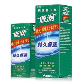 惠喵专享# 爱尔康 傲滴隐形眼镜护理液355ml+120ml+300ml+300ml 58元(需券)