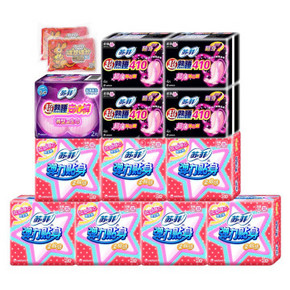 苏菲 夜用超薄410*4包+日用*7包+安心裤2片+ 暖贴20片 59元