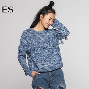 艾格 ES 休闲时尚流苏针织衫 157元包邮