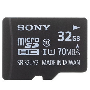 索尼(SONY) 32G  MicroSDHC UHS-1 Class10 高速TF存储卡 49.9元