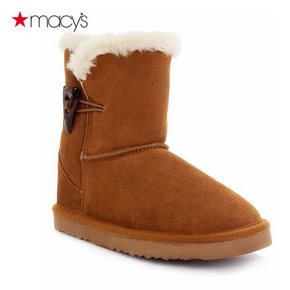 新年新鞋# Macy's  冬季女真皮防滑雪地靴  119元包邮(139-20券)