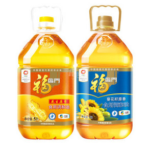 华东/华南：福临门 花生原香食用调和油5L +葵花籽 食用调和油5L 69.9元