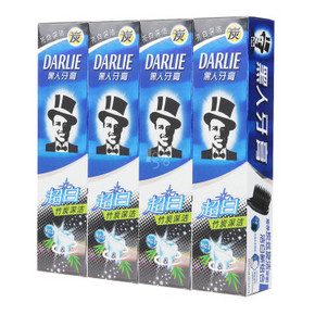 DARLIE 黑人 超白竹炭深洁牙膏 190gx4支 44.9元