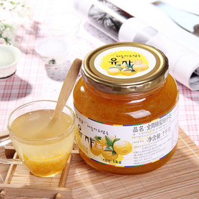 拼单好价# 韩国全南 蜂蜜柚子茶1000g*5罐 84元(214-100-30券)