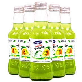 手机端：土耳其进口 阿卡娜（AKMINA）青柠檬味 充气饮料200ml*6瓶 9.9元，平时42
