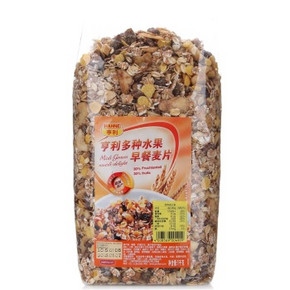 德国进口 亨利(HAHNE)  多种水果早餐麦片 1000g 19.9元
