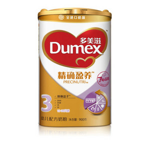 Dumex 多美滋 精确盈养幼儿配方奶粉 3段 900g 折86元(171，199-100)
