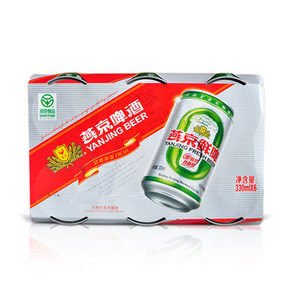 北京/天津/河北新补货# 燕京啤酒 10度鲜啤330mlx6罐 4.9元包邮(9.9-5券)
