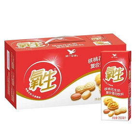 统一 氧生 核桃花生奶 250mlx24盒 折30元(59.9，买1赠1)