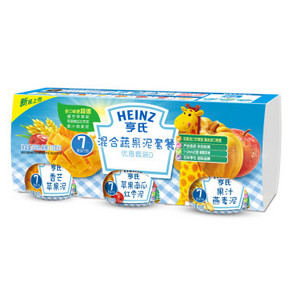 Heinz 亨氏 混合蔬果泥套餐 D2段113g*3瓶*5组 38元