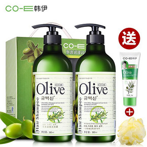 OLive 韩伊 洗发水护发素380mlx2+沐浴球+护手霜 15元包邮(惠喵35-20券)
