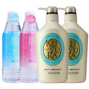 可悠然 美肌沐浴露恬静清香 沐浴乳550ml*2+肌水400ml*2 106元