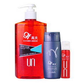 高夫 沐浴露400ml+洗发露95ml+醒肤洁面泡50ml 24.5元(49，买2付1)