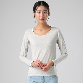 百搭基础款# 黛卡露 女士百搭纯色圆领打底衫 29元包邮