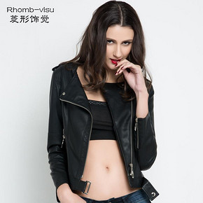 女王范儿# RV 女士韩版短款修身pu小皮衣 62元包邮