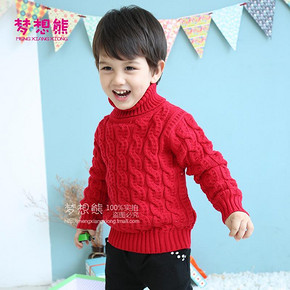 梦想熊 儿童韩版加厚套头毛衣 多色可选 38元包邮