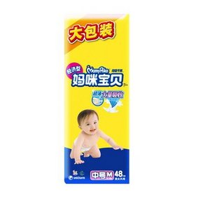 妈咪宝贝 均吸干爽纸尿裤中号M48片29元