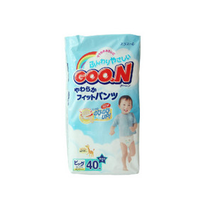 大王GOO.N男宝宝 拉拉裤 XL40片*3包 252元包邮（99，3件8.5折）