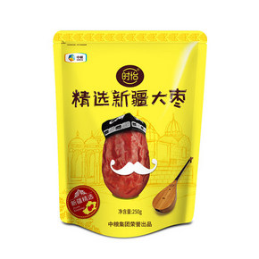 中粮品质 时怡精选新疆大枣250g 6.9元包邮(9.9-3券)