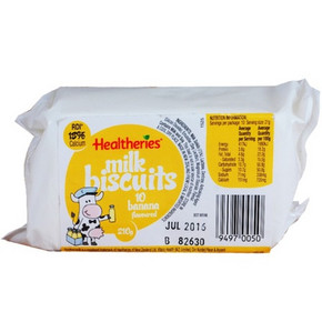 手机端# 澳洲 Healtheries 贺寿利 牛奶饼干 香蕉味 210g 21.9元