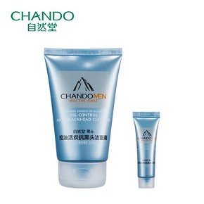 CHANDO 自然堂 男士控油活炭洁面膏100g+送10g 29元包邮