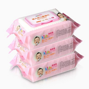 手机端#kidsme亲亲我 婴儿口手柔湿巾80片x3包 折15.9元(23.9，买3免1)