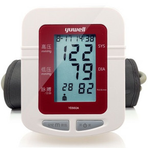 微信端：YUYUE 鱼跃 YE660A 家用上臂式电子血压计  99元(送电源适配器)