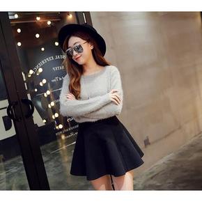 百搭好货# 大唐牡丹 秋冬大摆毛呢短裙 券后53元包邮