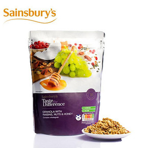 Sainsbury's 葡萄干坚果蜂蜜燕麦片 500gx2袋装 59元包邮