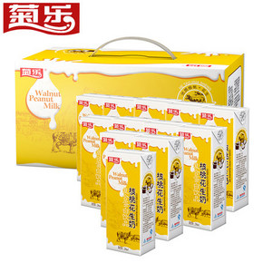 菊乐 核桃花生牛奶 250ml*12盒 20.9元包邮(25.9-5券)